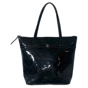 Kate Spade Jeralyn Camellia Tote Black Patent Leather Polkadot Two Handle Y2K